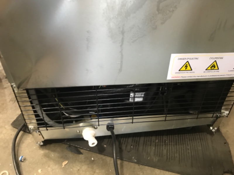 Photo 7 of DAMAGED, VEVOR 110V Commercial Ice Maker 80-90LBS/24H with 33LBS Bin, Full Heavy Duty Stainless Steel Construction, Automatic Operation
