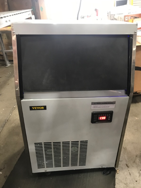 Photo 13 of DAMAGED, VEVOR 110V Commercial Ice Maker 80-90LBS/24H with 33LBS Bin, Full Heavy Duty Stainless Steel Construction, Automatic Operation
