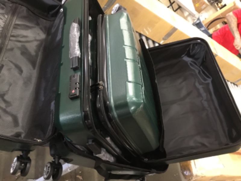 Photo 4 of  Luggage Sets Expandable Suitcase Double Wheels TSA Lock (ArmyGreen)