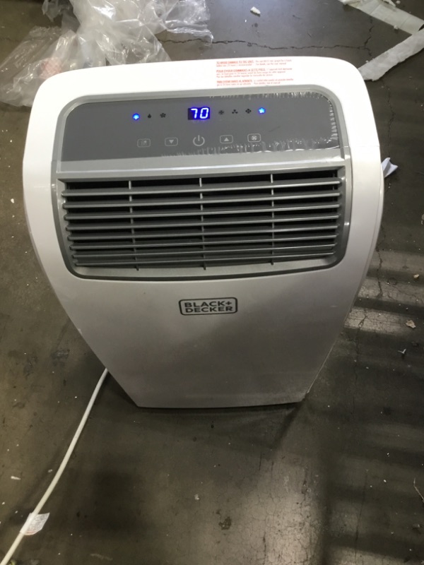 Photo 2 of BLACK+DECKER 5 000 BTU DOE (8 000 BTU ASHRAE) Portable Air Conditioner with Remote Control White
