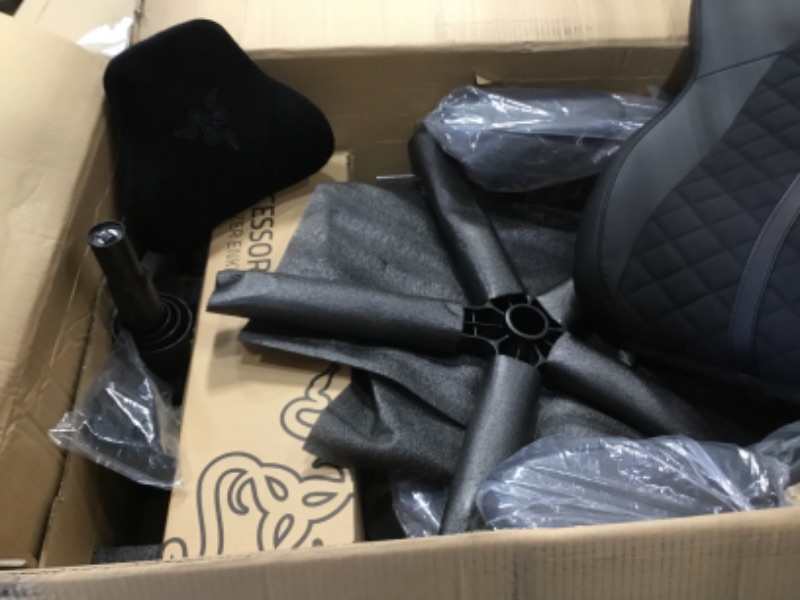 Photo 1 of Razer Enki Gaming Chair: All-Day Gaming Comfort - Built-in Lumbar Arch - Optimized Cushion Density - Dual-Textured, Eco-Friendly Synthetic Leather - Reactive Seat Tilt & 152-Degree Recline - Black
