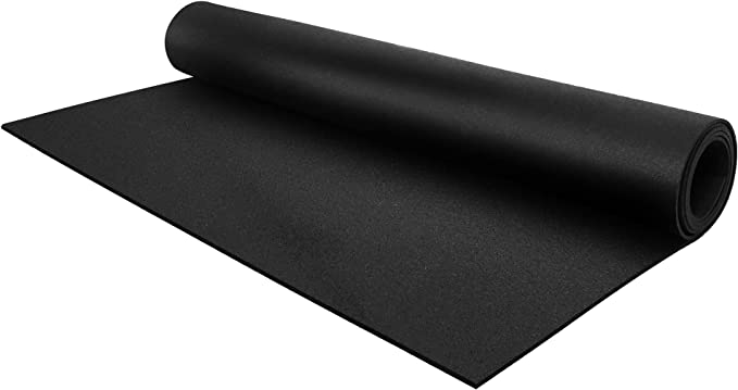 Photo 1 of (CHECK PHOTOS BEFORE YOU BUY) 17 ft width 43inchs Thick Tough Rubber Flooring Roll | Flexible Recycled Rubber Roll Flooring for a Stronger and Safer Basement, Home Gym, Shed, or Trailer