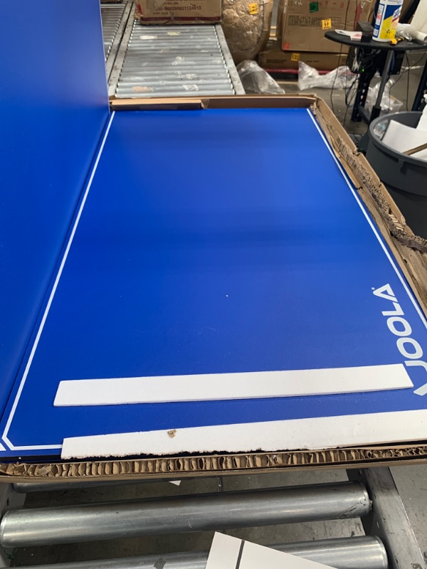 Photo 4 of **MISSING PARTS**

JOOLA Tetra - 4 Piece Ping Pong Table Top for Pool Table - Includes Ping Pong Net Set - Full Size Table Tennis Conversion Top for Billiard Tables - Easy Assembly & Compact Storage - Incl. Foam Backing
