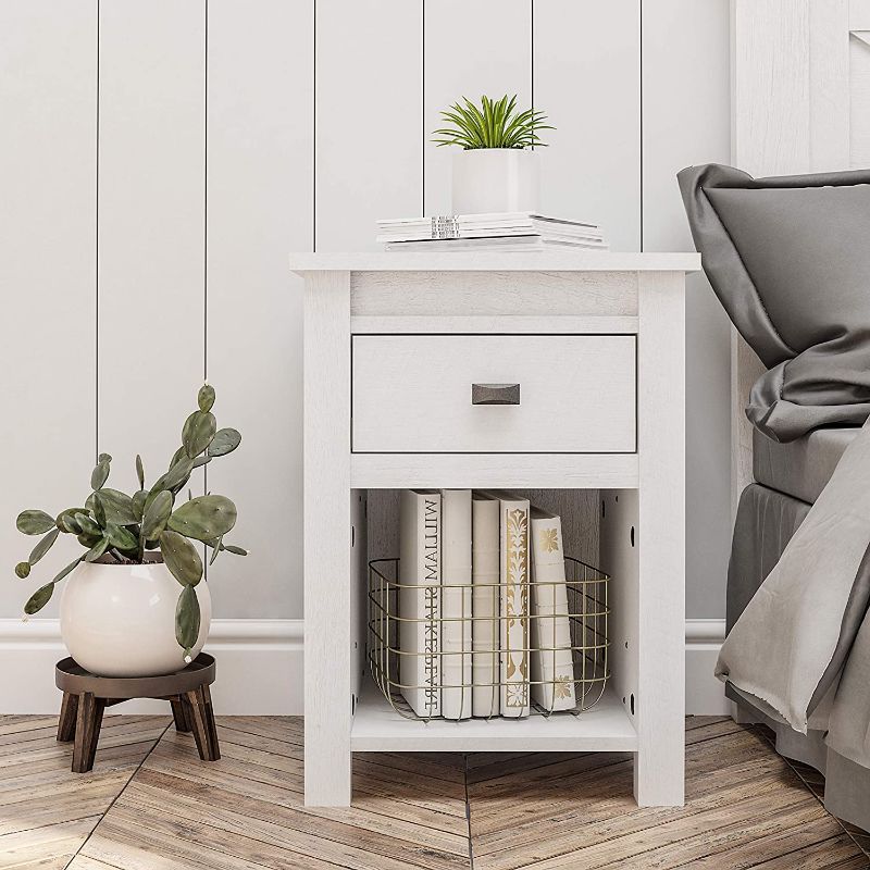 Photo 1 of Ameriwood Home Farmington Nightstand, Ivory Oak
