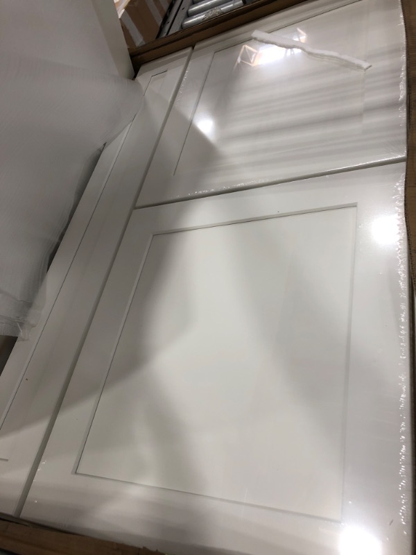 Photo 3 of (COLOR WHITE Ready to Assemble 48x34.5x24" Base Cabinet Style 2-Door Sink, White