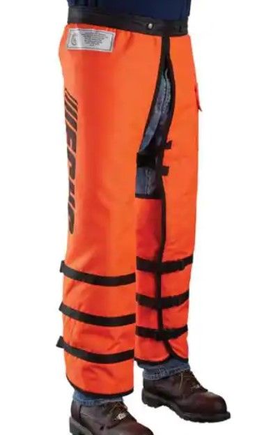 Photo 1 of ECHO 40 in. Full-Wrap Safety Chainsaw Chaps Orange 