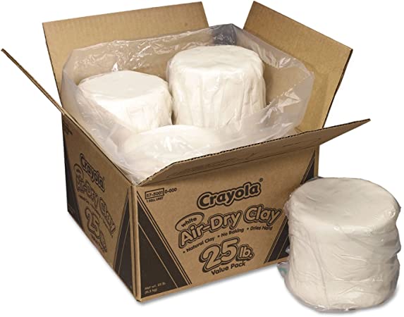 Photo 1 of Crayola 575001 Air-Dry Clay, 25 Lb. Value Pack, White
