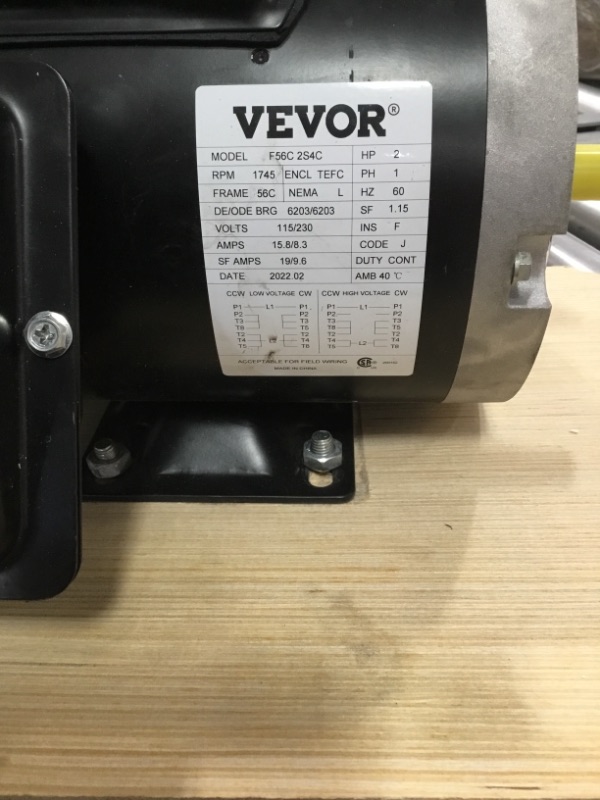 Photo 2 of New 2Hp Electric Motor 140256C Single Phase 56C Frame TEFC 115/230V
