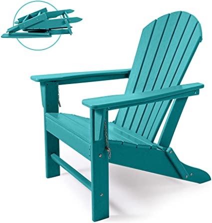 Photo 1 of ***PARTS ONLY*** ASTEROUTDOOR Outdoor Folding Plastic Adirondack Chair with Weather Resistant & Easy Maintenance for Patio, Deck, Garden, Backyard, Beach, Pool and Fire Pit, Blue
