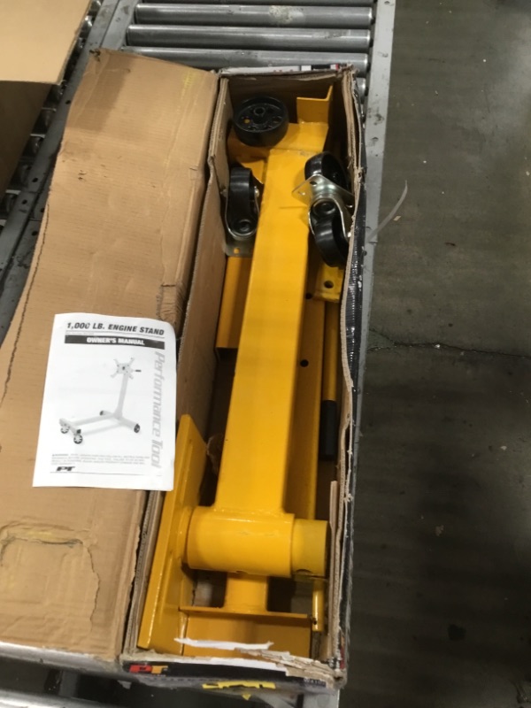 Photo 2 of **INCOMPLETE**Performance Tool W41025 1/2 Ton (1,000 Lbs.) Capacity Engine Stand with 360 Degree Rotating Mount Assembly
