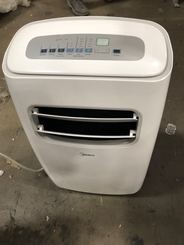 Photo 3 of TESTED POWERS ON*
Midea 10,000 BTU ASHRAE (5,800 BTU SACC) Portable Air Conditioner, Cools up to 200 Sq. Ft., Works as Dehumidifier & Fan, Control with Remote, Amazon Alexa & Google Assistant
