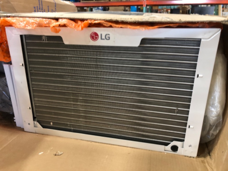 Photo 3 of (DAMAGED)LG LW1216HR 11,500/12,000 230V Window-Mounted Air Conditioner with 9,200/11,200 BTU Supplemental Heat Function, 12000, White
