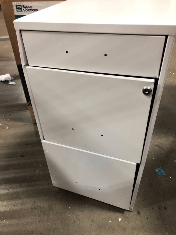 Photo 2 of **DAMAGED* MISSING KEYS* HIRSH 3-Drawer File Cabinet Steel
