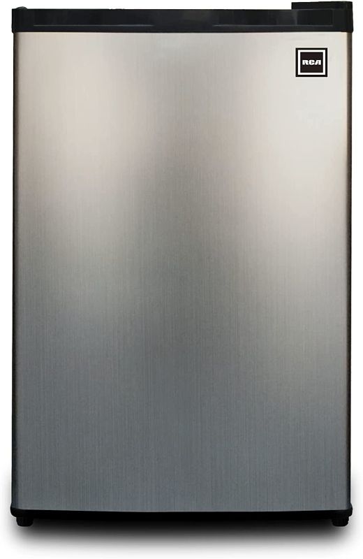 Photo 1 of **PARTS ONLY**
RCA 465 RFR441/RFR465 RFR441 Compact Fridge, 4.5 Cubic Feet, Stainless Steel
