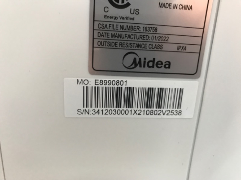 Photo 2 of TESTED POWERS ON**
Midea 12,000 BTU U-Shaped Smart Inverter Window Air Conditioner–Cools up to 550 Sq. Ft., Ultra Quiet with Open Window Flexibility, Works with Alexa/Google Assistant, 35% Energy Savings, Remote Control
