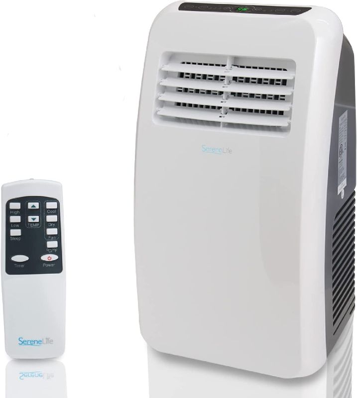 Photo 1 of TESTED POWERS ON*
SereneLife SLPAC8 Portable Air Conditioner Compact Home AC Cooling Unit with Built-in Dehumidifier & Fan Modes, Quiet Operation, Includes Window Mount Kit, 8,000 BTU, White

