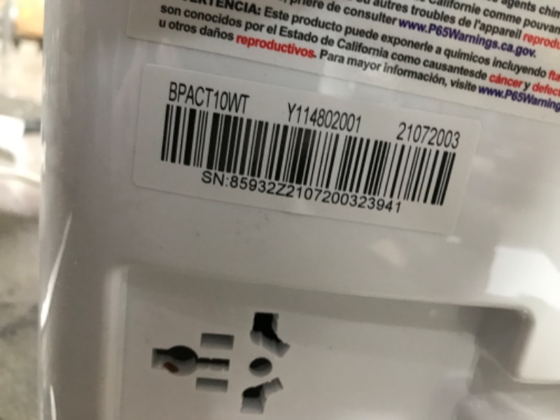 Photo 3 of TESTED POWERS ON*MISSING COMPONENTS*
BLACK+DECKER 10,000 BTU Portable Air Conditioner with Remote Control, White
