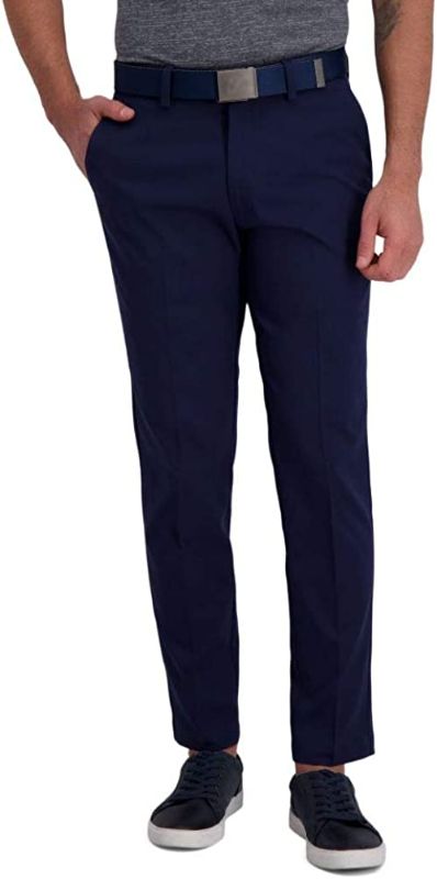 Photo 1 of Haggar Men's Cool Right Performance Flex Solid Slim Fit Flat Front Pant- 34W X 34L
