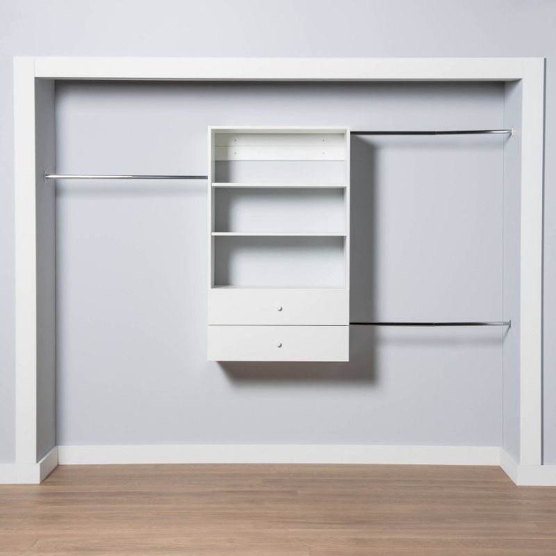 Photo 1 of 4'-8' Laminate Closet System White - Brightroom™

