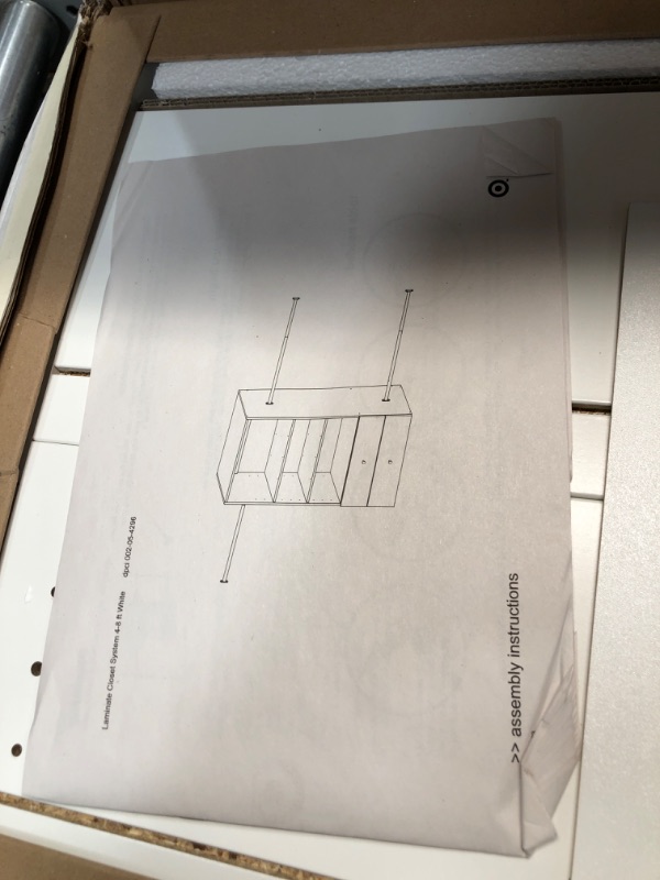 Photo 3 of 4'-8' Laminate Closet System White - Brightroom™

