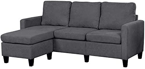 Photo 1 of **INCOMPLETE BOX 1 OF SET*- Sofa Sectional Sofa for Living Room Futon Sofa Modern Sofa Couches and Sofas Furniture Set Sofa Set Fabric Sofa Corner Sofa Upholstered Contemp (Grey)
