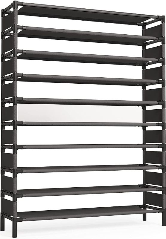 Photo 1 of 10 Tiers Shoe Rack, Large Capacity Shoe Organizer, Shoe Shelf for 50 Pair, Metal Shoe Rack, Tall Shoe Shelf
