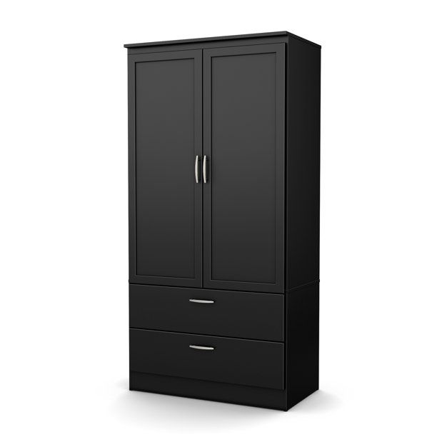 Photo 1 of **INCOMPLETE MISSING OTHER BOX OF 2 !! South Shore Acapella Wardrobe Armoire, Pure Black
