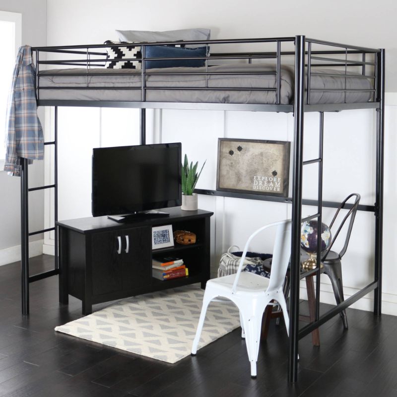 Photo 1 of BDOLBL Premium Metal Full Size Loft Bed with Two Integrated Ladders in
