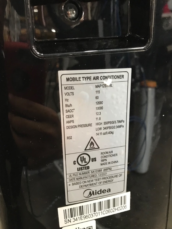 Photo 6 of DAMAGED!! Midea Duo 12,000 BTU(10,000 BTU SACC)Ultra Quiet Smart HE Inverter Portable Air Conditioner,Dehumidifier,and Fan-Cools Upto 450 Sq.ft,Works with Alexa
**MAKES RATTLEING SOUND WHILE ON, VENT IS CROOKED**
