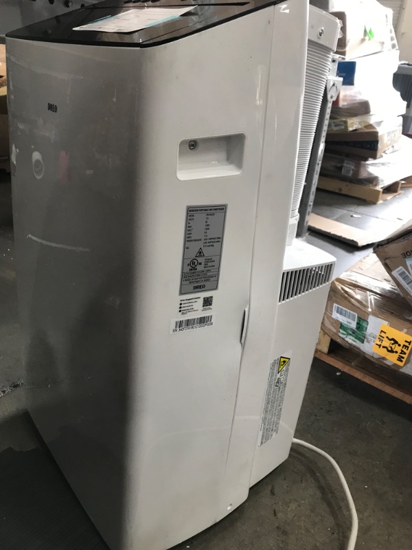 Photo 1 of (NOT FUNCTIONAL)Dreo TwinCool Inverter Portable Air Conditioner with Dual Hose, 12,000 BTU Cooling, Dehumidifier, Auto, Sleep, with Remote Control, 24H Timer, Swing,
**POWER CABLE DOES NOT FUNCTION, CANNOT POWER ON**
