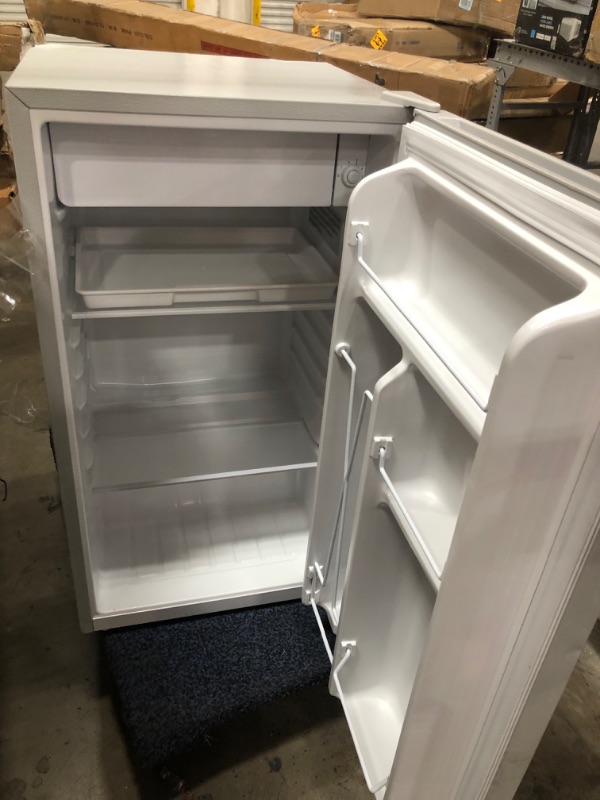 Photo 3 of *nonfunctional* Frigidaire EFR376-MOONBM Retro Bar Fridge Refrigerator with Side Bottle Opener, 3.2 cu. Ft, Moonbeam
