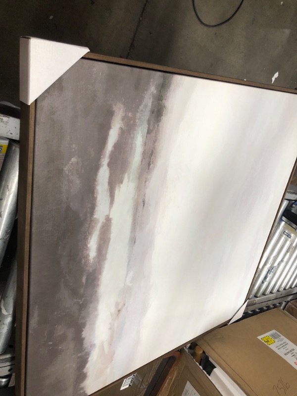 Photo 1 of 36" x 36" Dreary Abstract Landscape Framed Wall Canvas - Threshold™ designed with Studio McGee