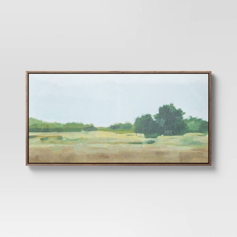 Photo 1 of 47" x 24" Country Landscape Framed Wall Canvas - Threshold™
