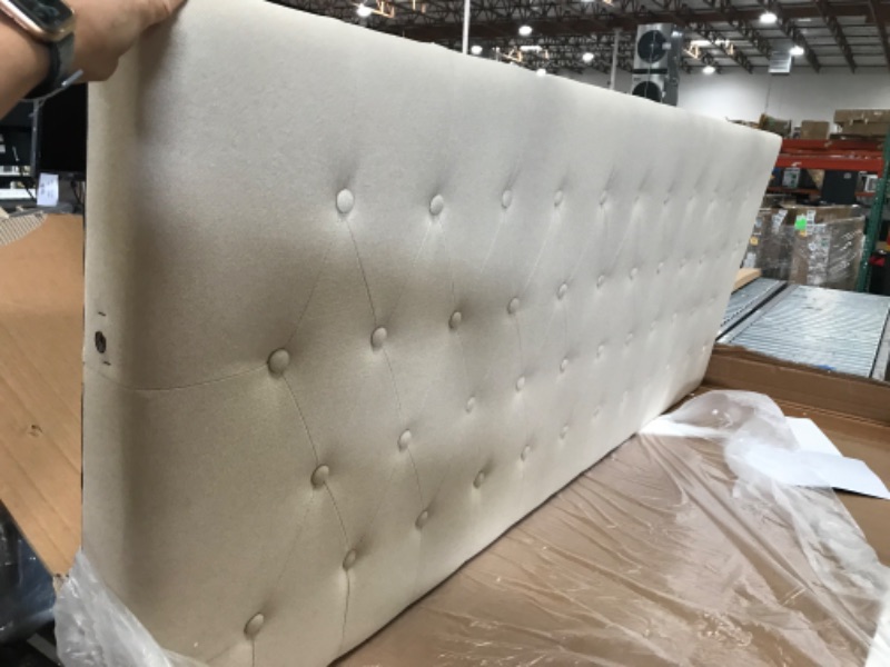 Photo 7 of **similar to stock photo**
Modway Lily Tufted Linen Fabric Upholstered King Headboard in Beige
