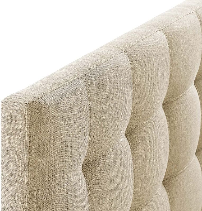 Photo 1 of **similar to stock photo**
Modway Lily Tufted Linen Fabric Upholstered King Headboard in Beige
