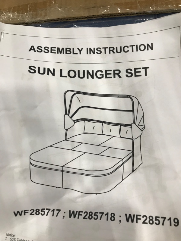 Photo 1 of **missing 2 pillows**
sun lounger wf285719aav