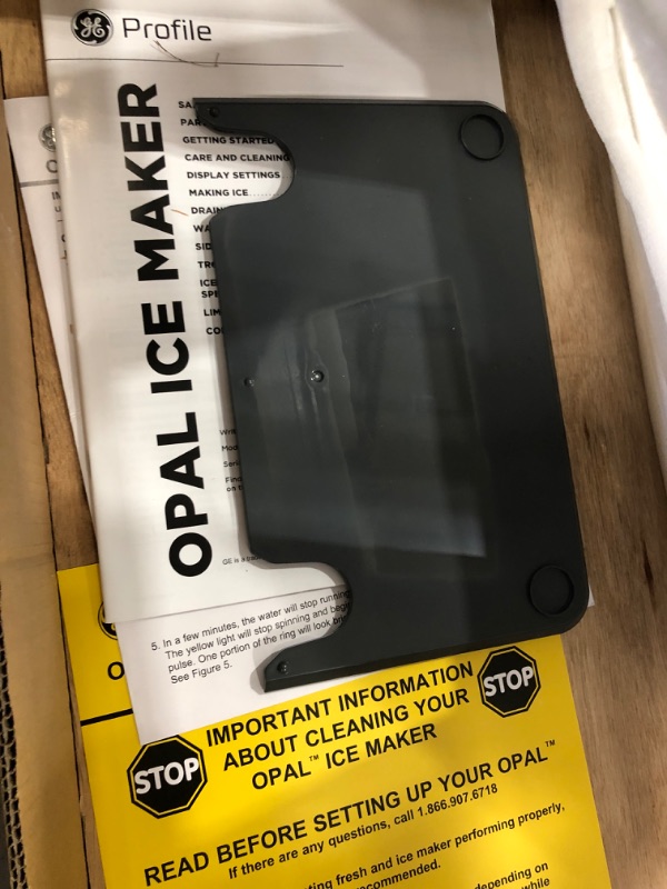 Photo 6 of USED**HAS ODOR***GE Profile Opal | Countertop Nugget Ice Maker with Side Tank | Portable Ice Machine Makes up to 24 Lbs. of Ice per Day | Stainless Steel Finish
