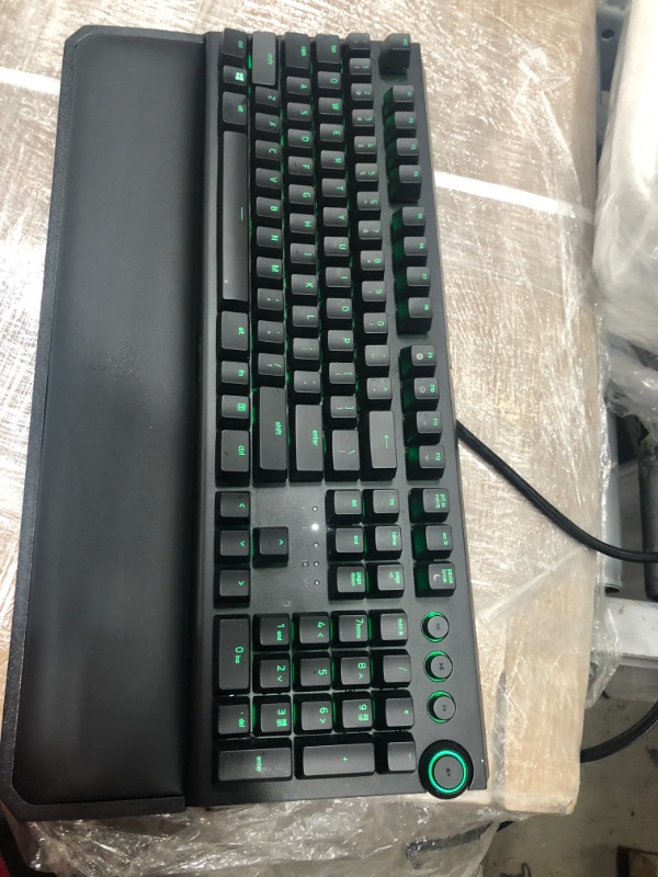 Photo 3 of Razer BlackWidow V3 Mechanical Gaming Keyboard: Green Mechanical Switches - Tactile & Clicky - Chroma RGB Lighting - Compact Form Factor - Programmable Macro Functionality, Classic Black
