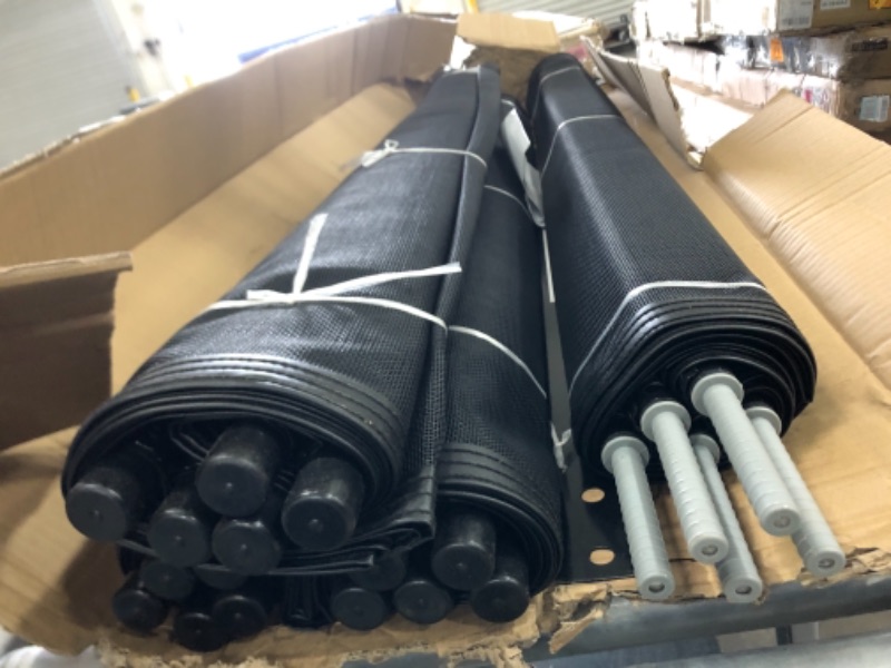 Photo 1 of  Pool Safety Fence, 4 Pack 4 x 12 FT Black Mesh Removable Pool Gate and Fence,