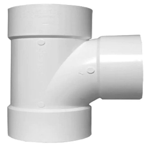 Photo 1 of 4 in. DWV PVC Sanitary Tee (2 pack)