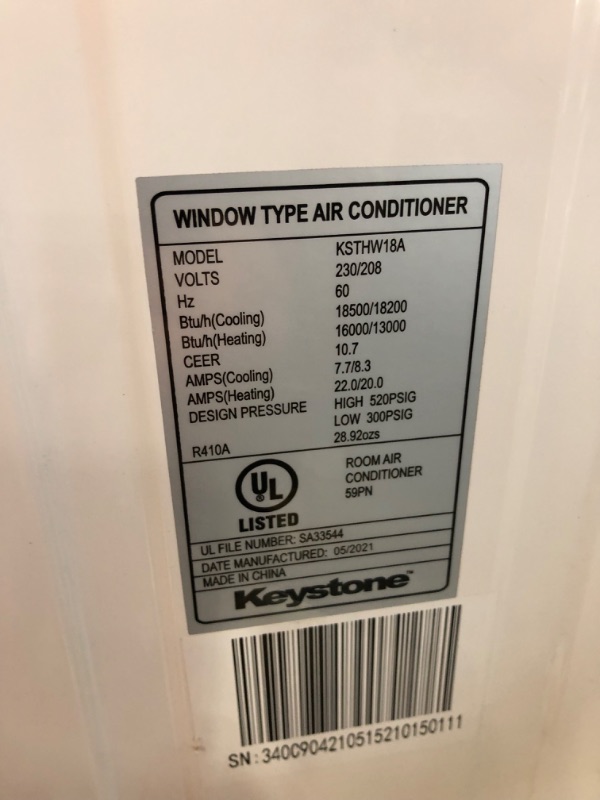Photo 3 of 
GE Window Air Conditioner 8000 BTU, Wi-Fi Enabled, Energy-Efficient Cooling for Medium Rooms, 8K BTU Window AC Unit with Easy Install Kit, Control Using Remote or Smartphone App