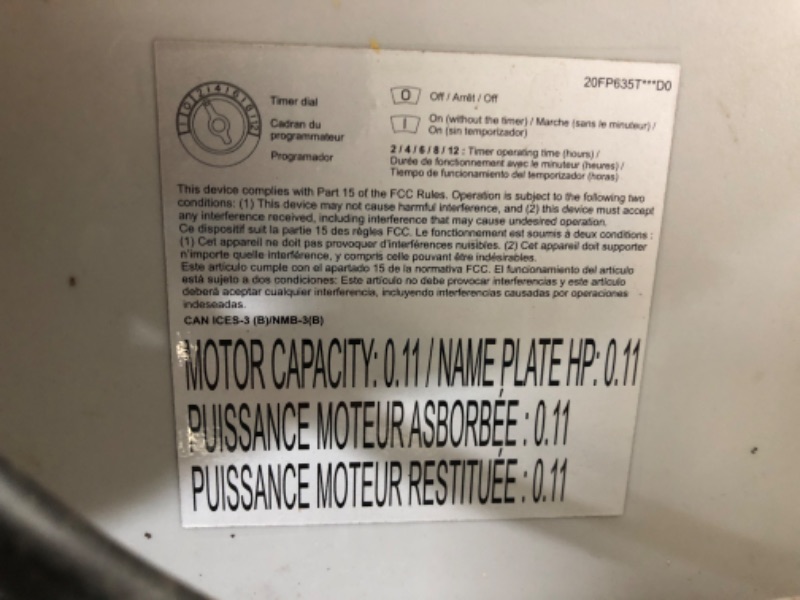 Photo 5 of ***PARTS ONLY*** Intex 28635EG Krystal Clear Cartridge Filter Pump for Above Ground Pools, 1500 GPH Pump Flow Rate, 110-120V with GFCI 