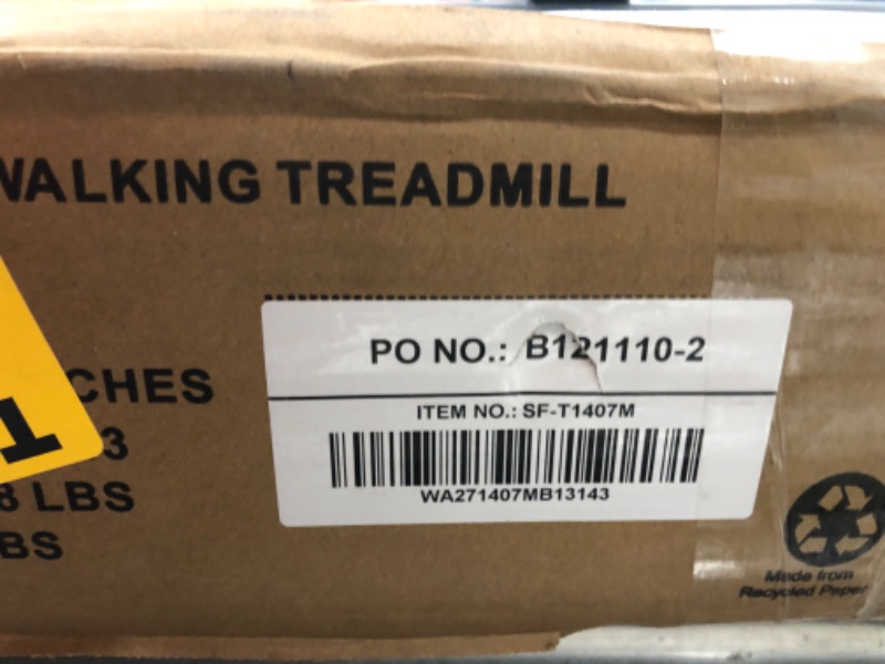 Photo 1 of Sunny Health & Fitness SF-T1407M Foldable Manual Walking Treadmill, Gray
