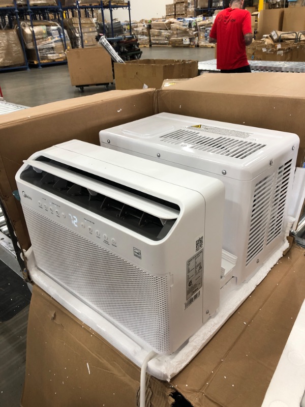 Photo 2 of Midea 12,000 BTU U-Shaped Smart Inverter Window Air Conditioner–Cools up to 550 Sq. Ft., Ultra Quiet with Open Window Flexibility, Works with Alexa/Google Assistant, 35% Energy Savings, Remote Control
