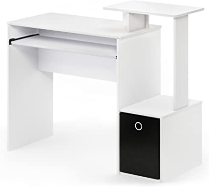 Photo 1 of Furinno Econ Multipurpose Home Office Computer Writing Desk, White/Black
