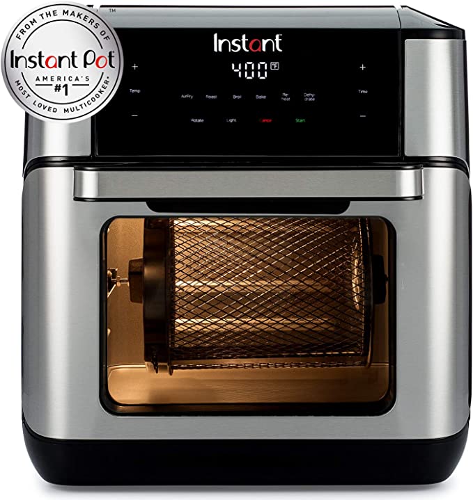 Photo 1 of Instant Vortex Plus Air Fryer Oven 7 in 1 with Rotisserie, with 6-Piece Pyrex Littles Cookware
