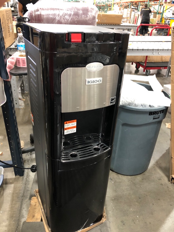 Photo 1 of Avalon A3BLK Self Cleaning Bottom Loading Water Cooler Dispenser, 3 Temperature-UL/Energy Star Approved-Black Stainless Steel
