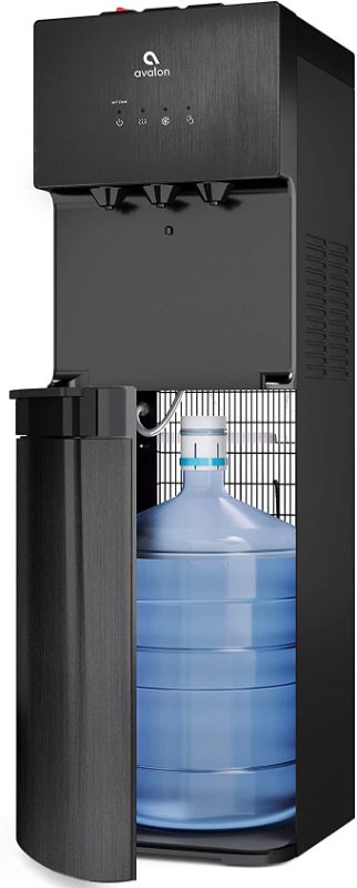 Photo 1 of Avalon A3BLK Self Cleaning Bottom Loading Water Cooler Dispenser, 3 Temperature-UL/Energy Star Approved-Black Stainless Steel
