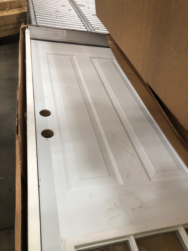 Photo 1 of 
Masonite 32 in. x 80 in. 6 Lite Left Hand Inswing Primed Steel Prehung Front Exterior Door No Brickmold
