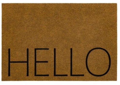 Photo 1 of 4PK-Mohawk Home Vinyl Back Mat Bold Hello 24 in. x 36 in. Door Mat